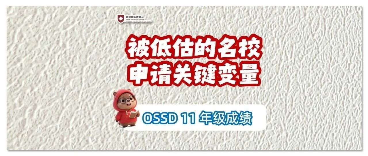 OSSD十一年级*：被低估的学校申请关键变量